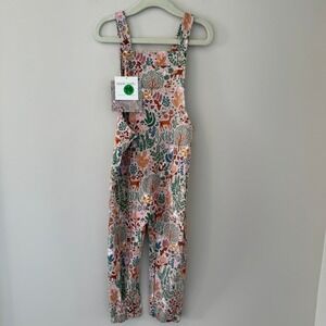 Apple Park Toddler 3T Organic Cotton Bamboo Woodland Forest Overalls Pink TP0896